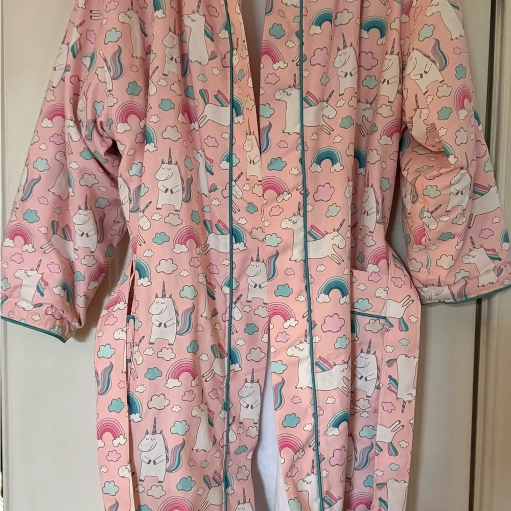 Posh Peanut Pink Unicorn & Rainbow Robe